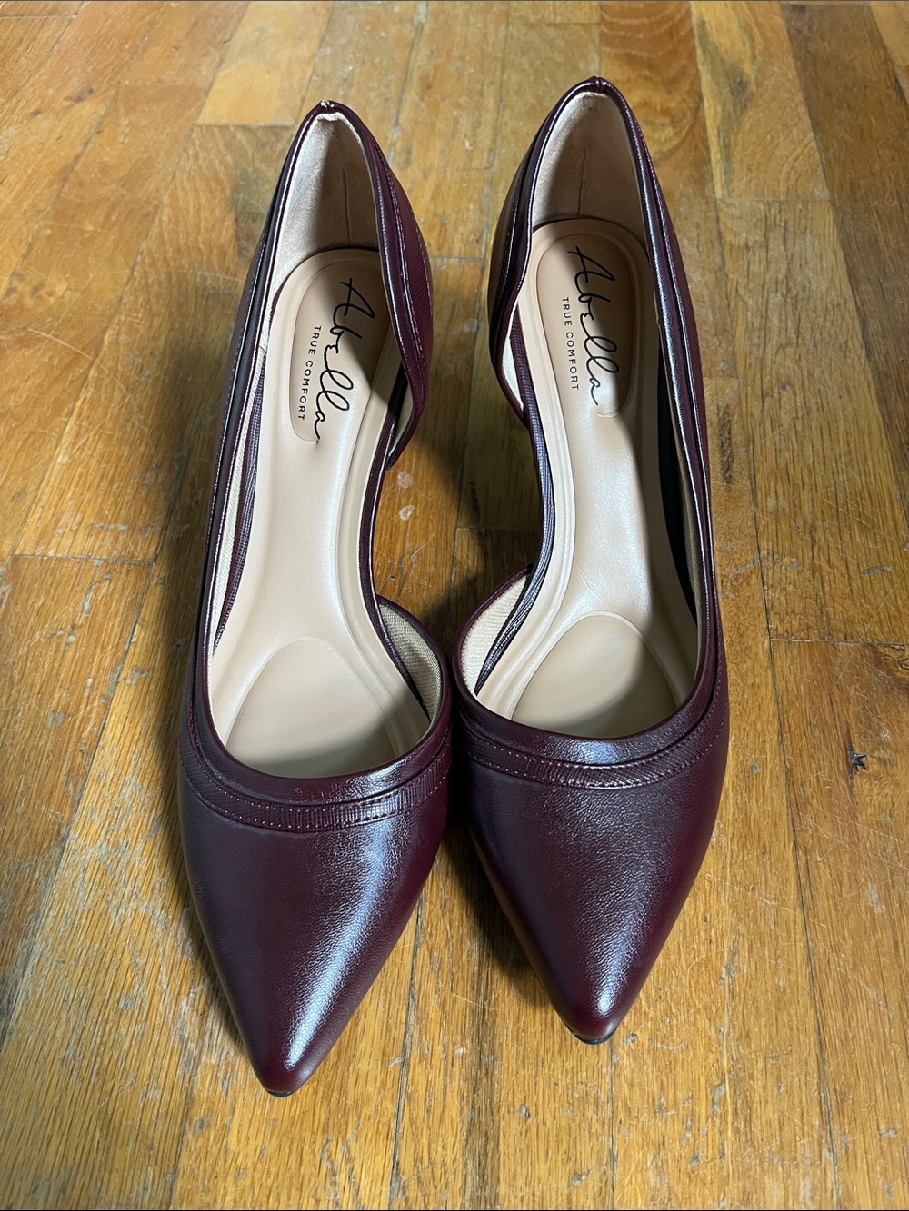 Abella Wine Pointed-Toe Pumps